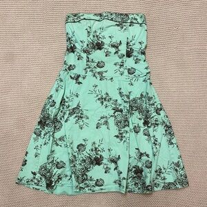 ✰ mint and brown sleeveless midi dress ✰